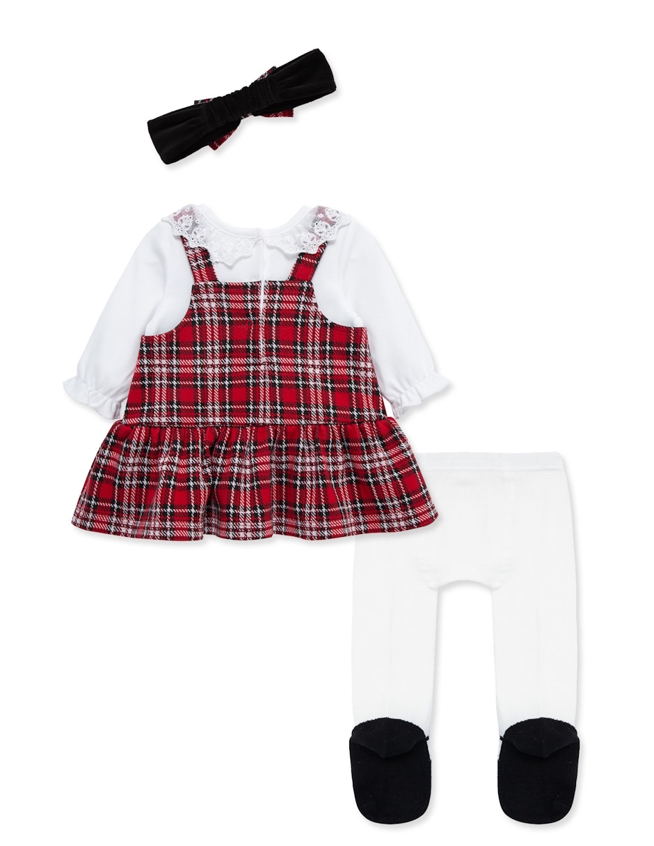 Conjunto vestido manga larga para bebé niña 2