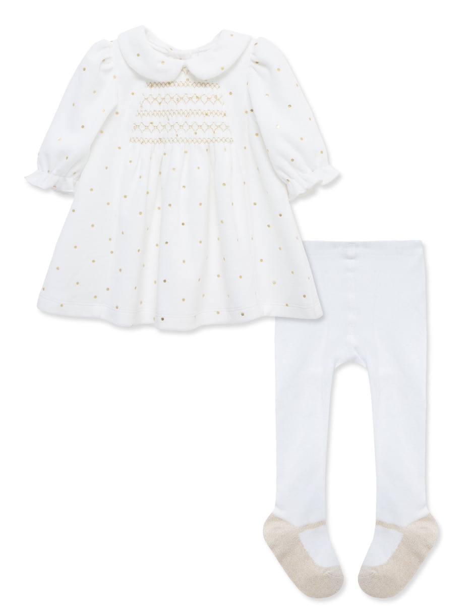 Conjunto vestido manga regular para bebé niña Conjunto vestido manga regular para bebé niña