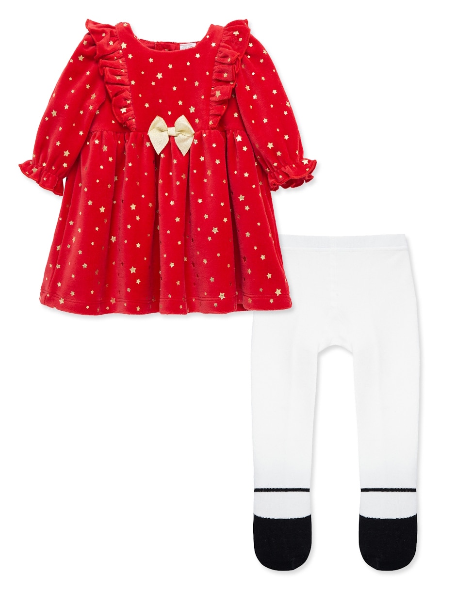 Conjunto vestido manga regular para bebé niña Conjunto vestido manga regular para bebé niña