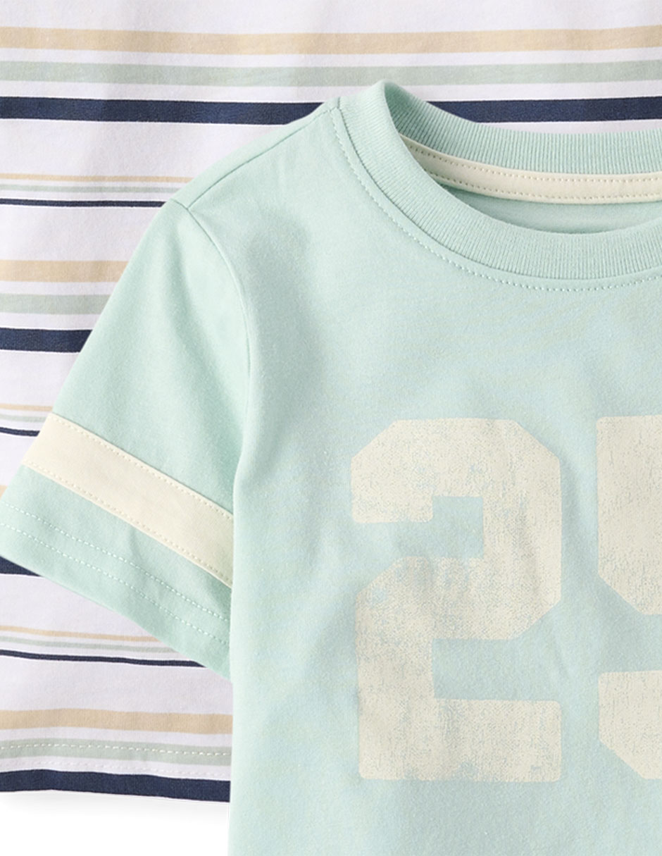 Set playera manga regular para infantil 5