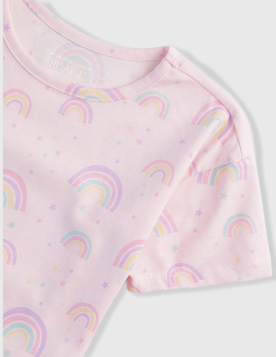 Set playera manga regular para niña