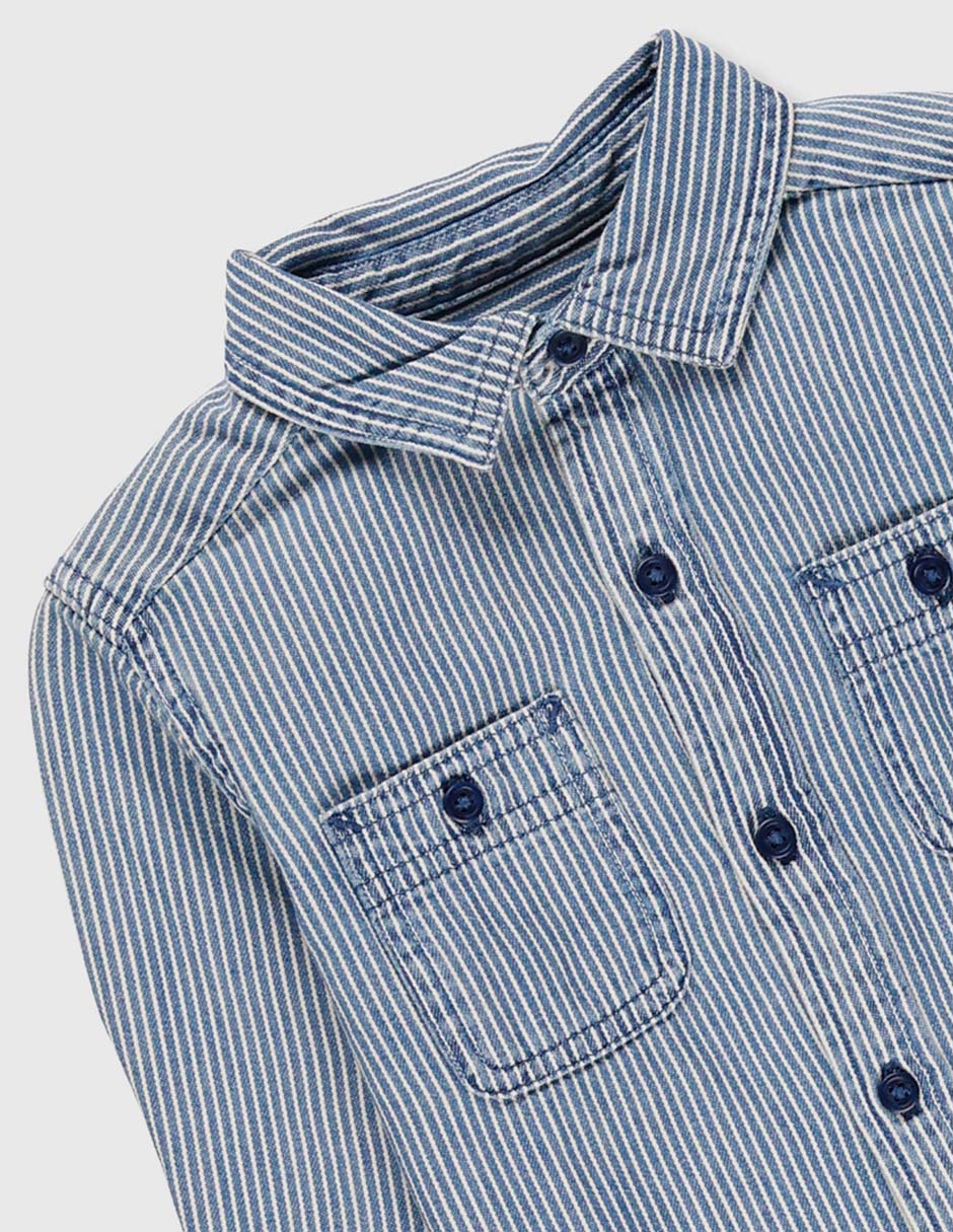 Camisa casual The Children's Place de algodón manga larga para bebé niño