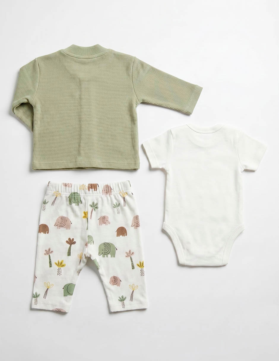 Conjunto de algodón para bebé niño 3 piezas 3