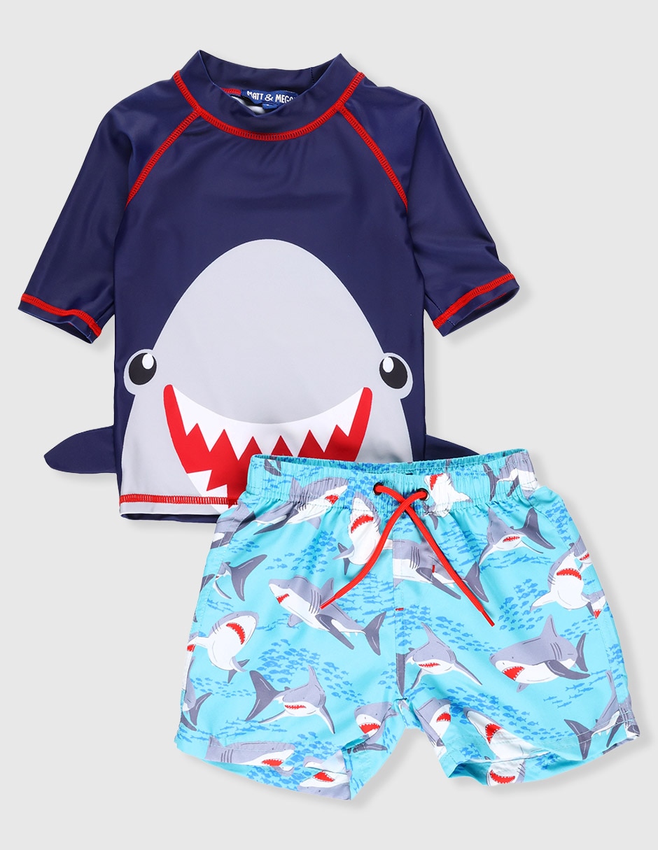 Traje de baño completo Matt & Megan The Children's Place Tiburón para bebé niño