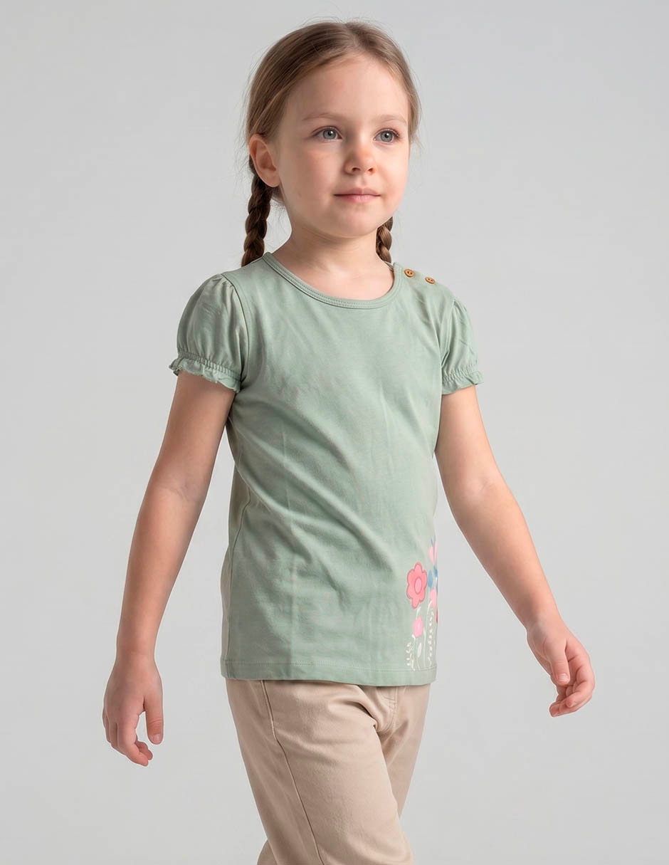Set playera manga corta para niña Set playera manga corta para niña
