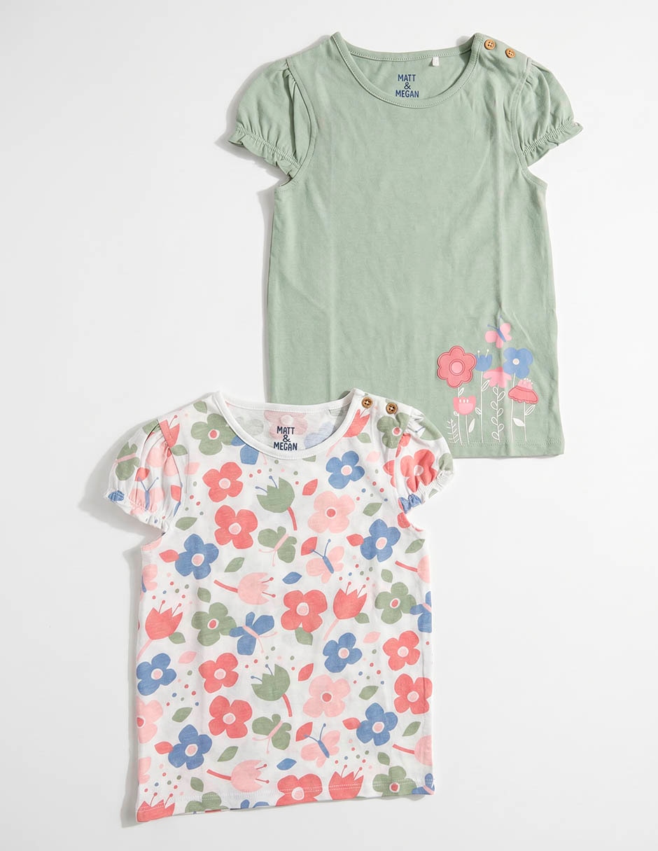 Set playera manga corta para niña 2