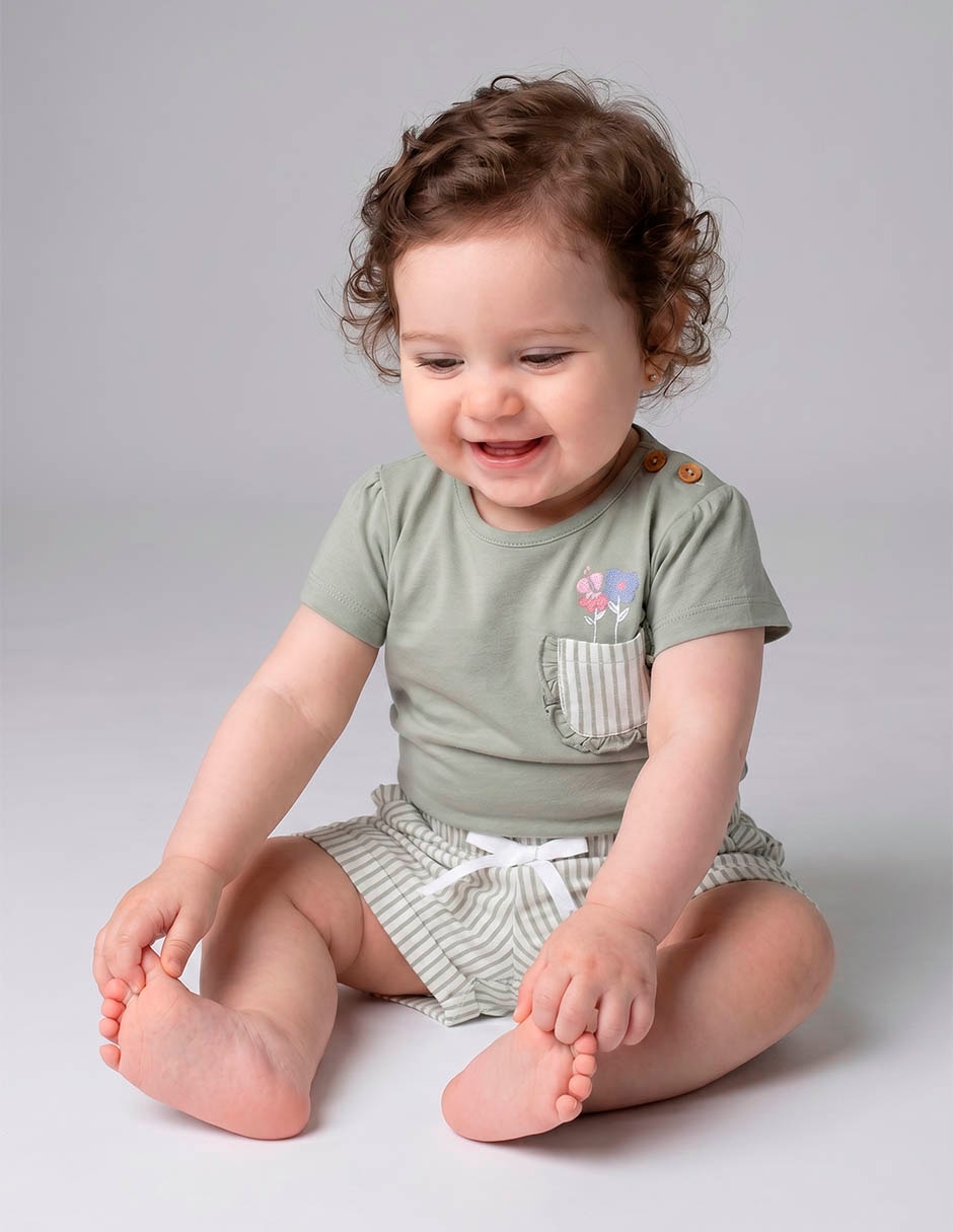 Conjunto de algodón para bebé niña Conjunto de algodón para bebé niña