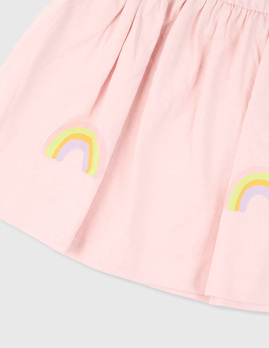 Vestido megan manga corta para niña
