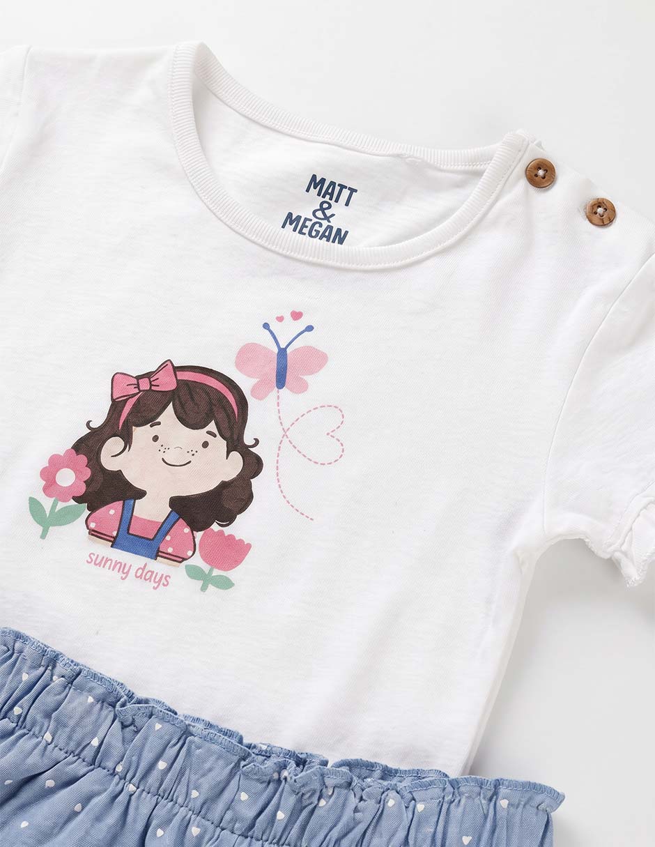 Conjunto de algodón para niña 2 piezas 4