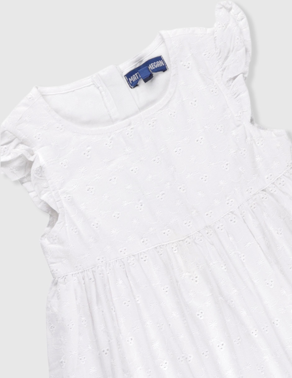 Vestido megan manga cap para bebé niña