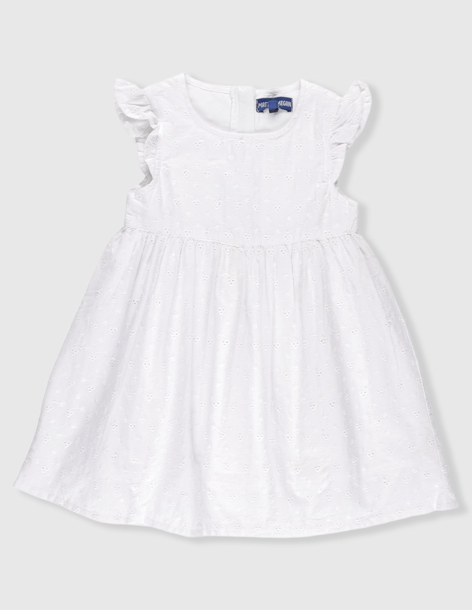 Vestido megan manga cap para bebé niña Vestido megan manga cap para bebé niña