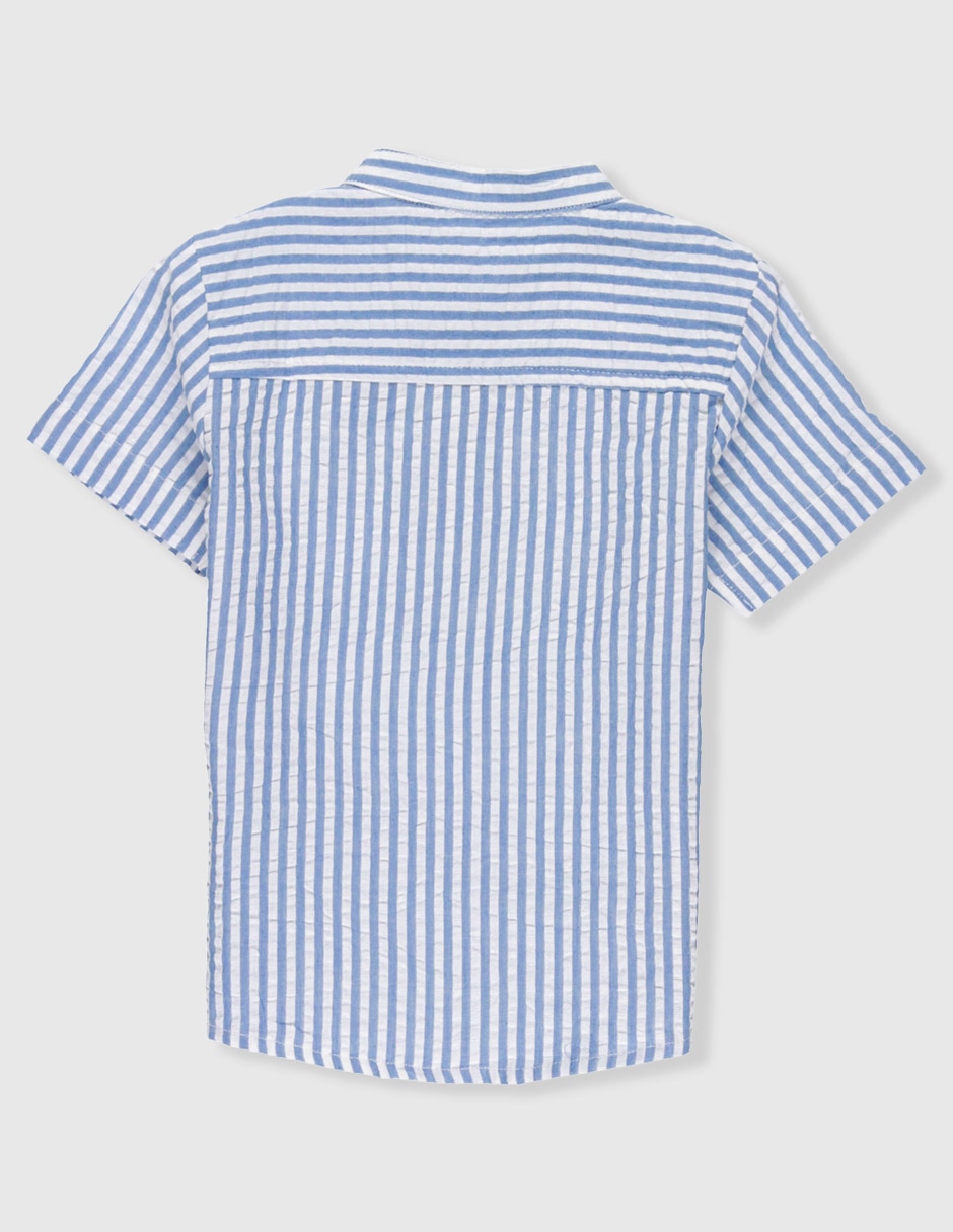 Camisa casual matt & megan de algodón manga corta para niño