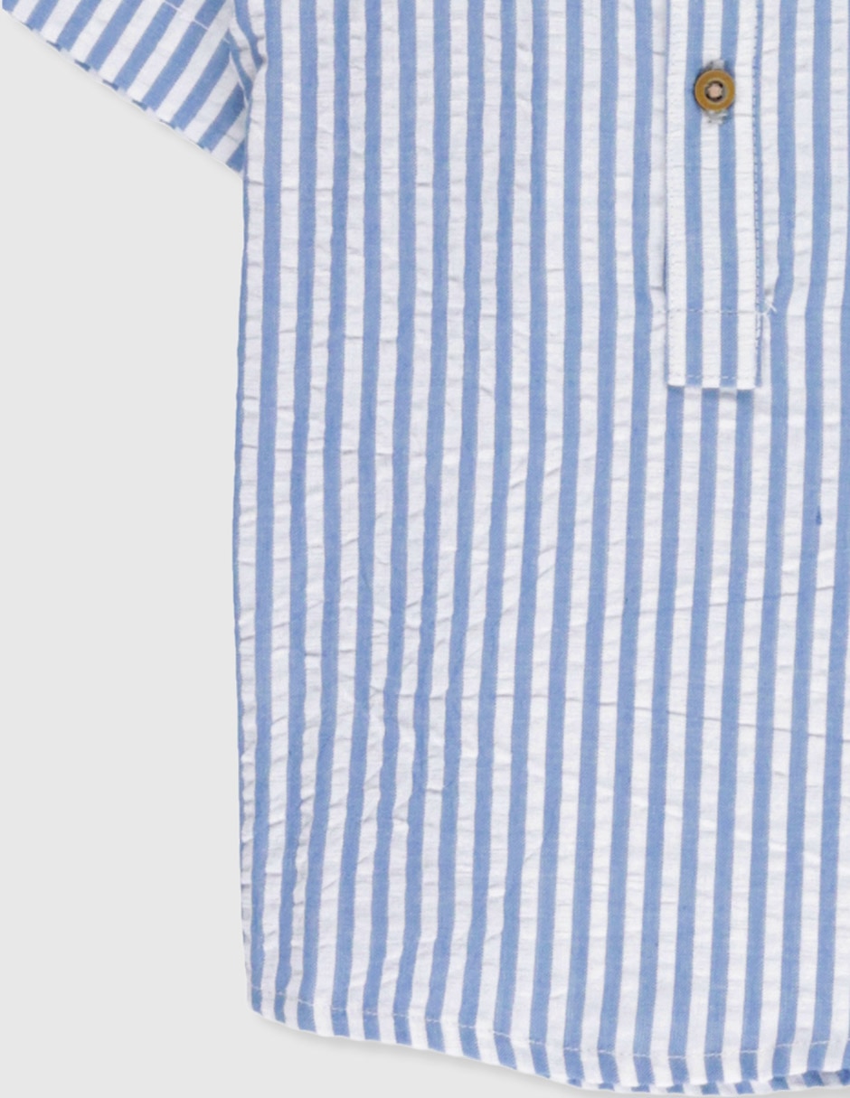 Camisa casual matt & megan de algodón manga corta para niño