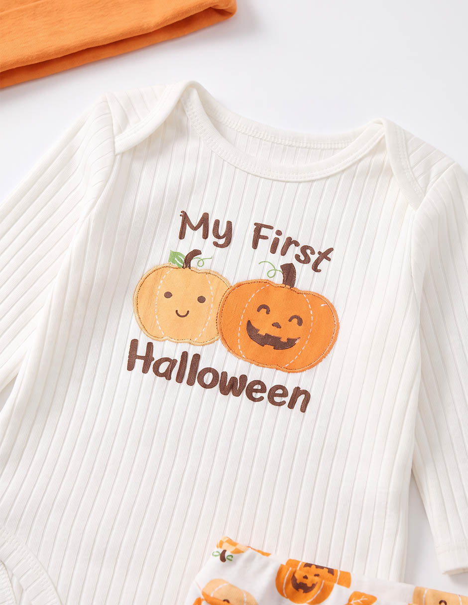 Conjunto halloween de algodón bebé 4