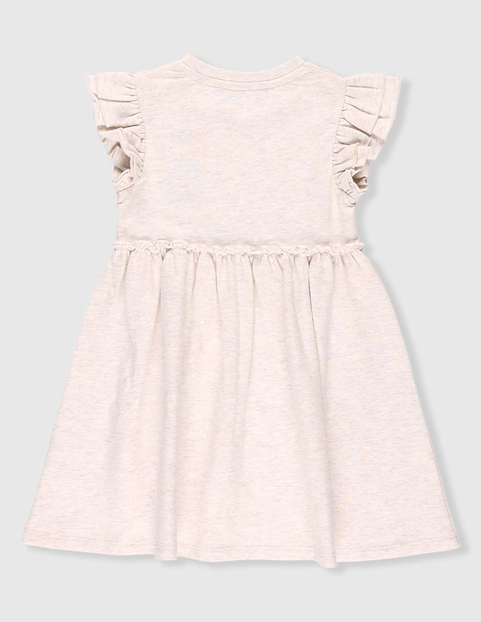 Vestido manga volantes para niña