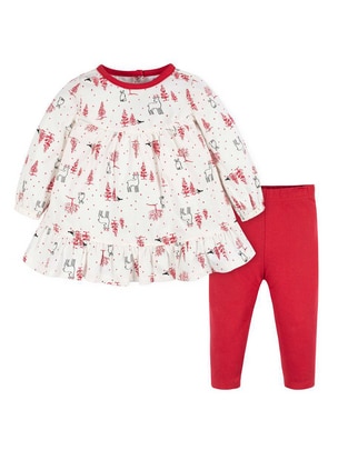 Conjunto vestido manga acampanada para bebé niña 1