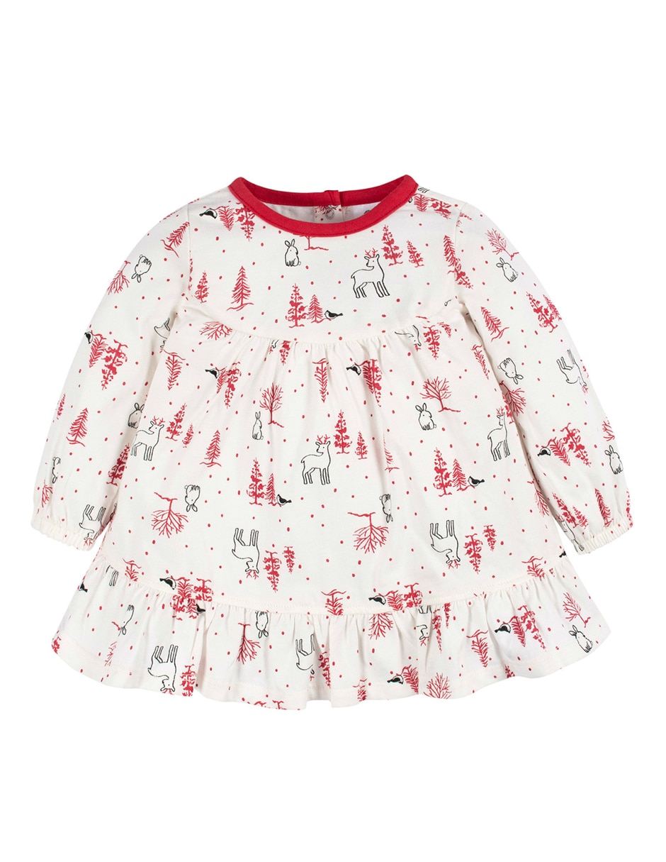 Conjunto vestido manga acampanada para bebé niña 2