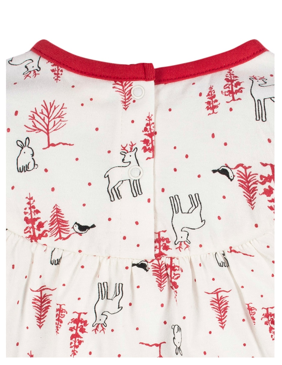 Conjunto vestido manga acampanada para bebé niña 5