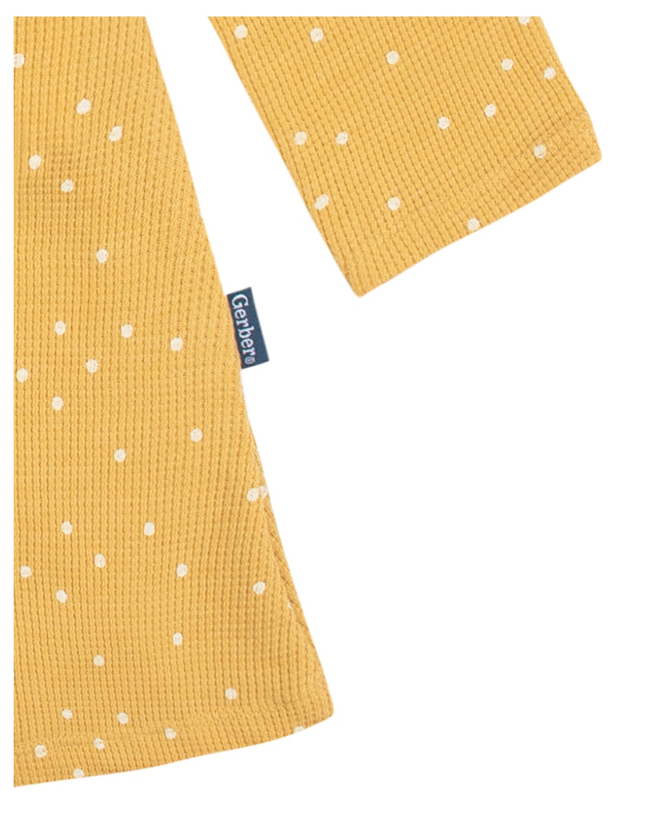Vestido Gerber manga acampanada para bebé niña