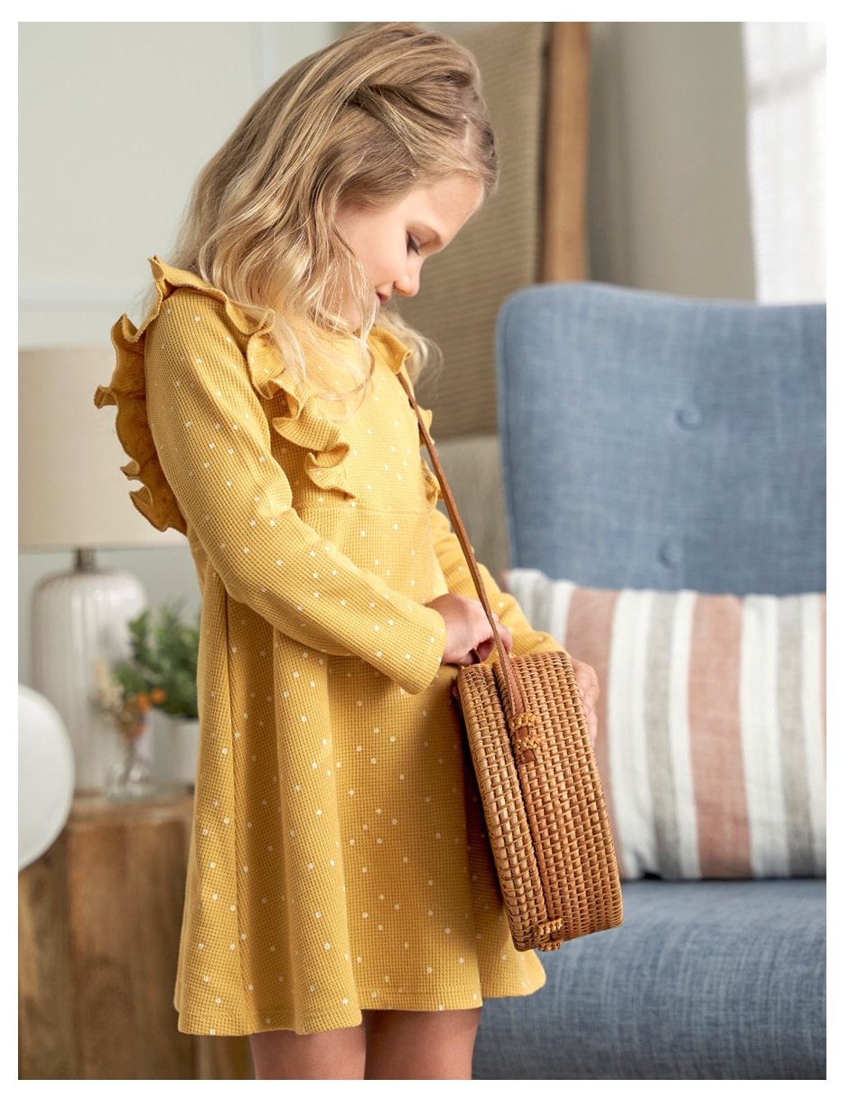 Vestido Gerber manga acampanada para bebé niña