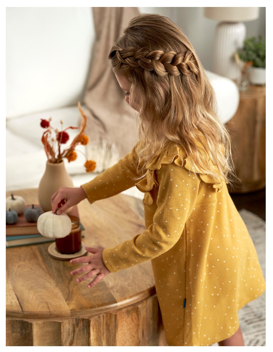 Vestido Gerber manga acampanada para bebé niña