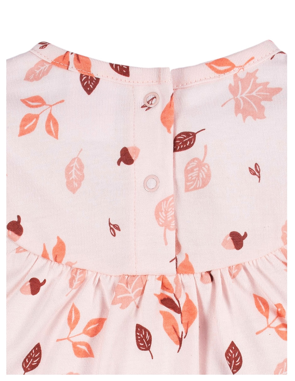 Conjunto vestido manga acampanada para niña