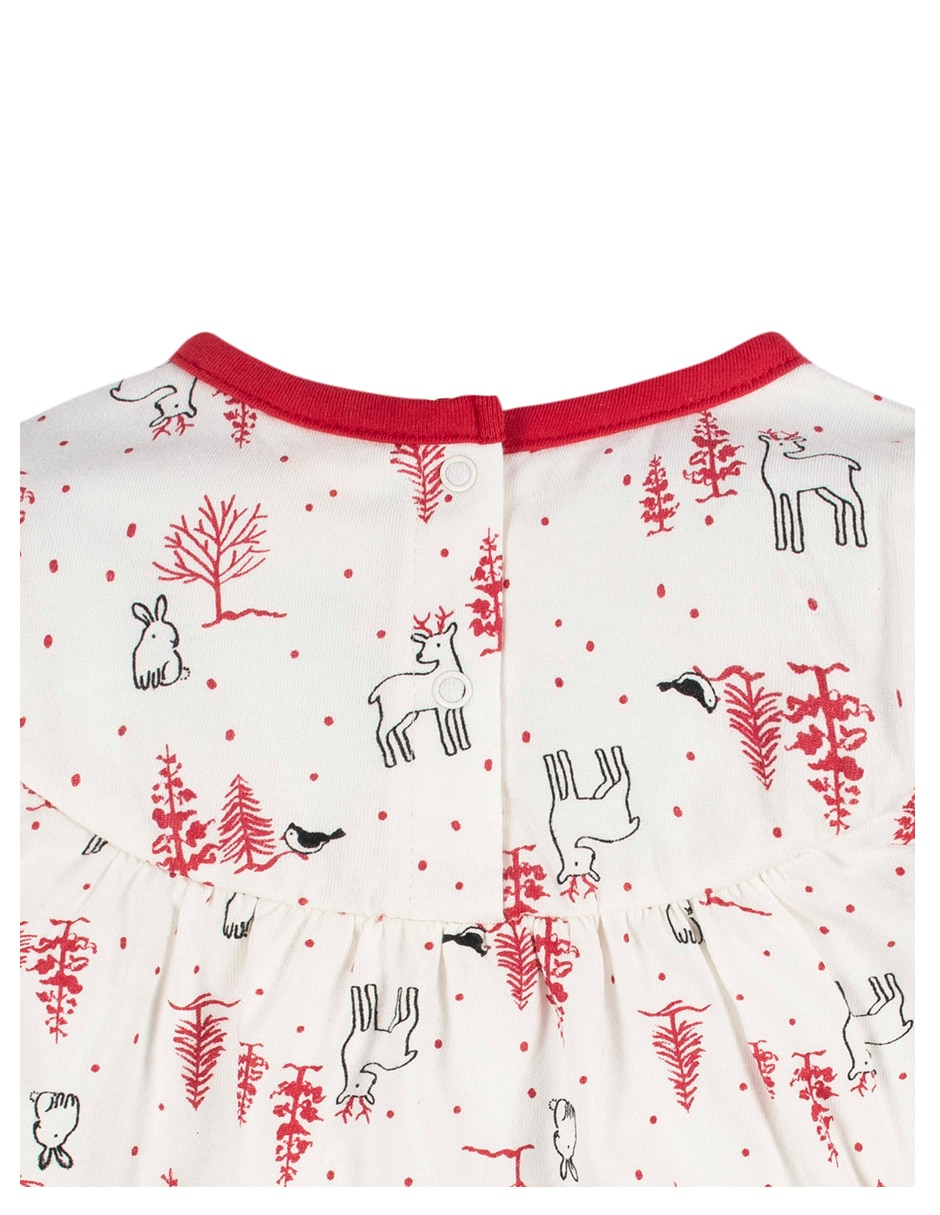 Conjunto vestido manga acampanada para niña