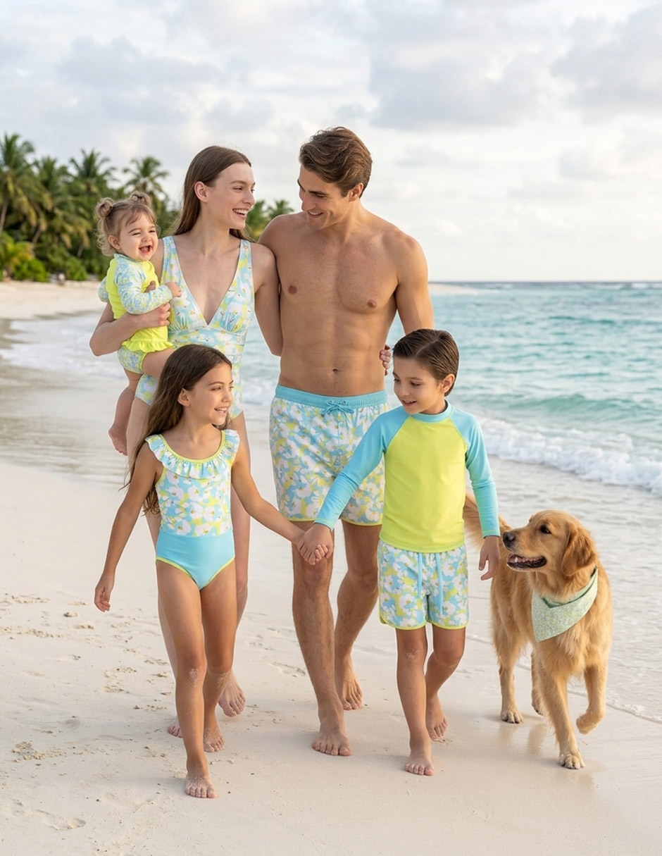 Traje de baño conjunto Now & Then para bebé niña