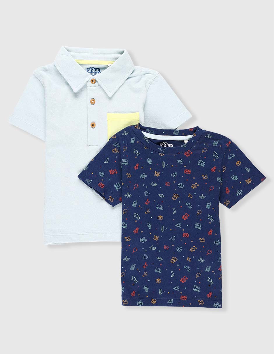 Set playera Piquenique Babies Baby manga corta para niño