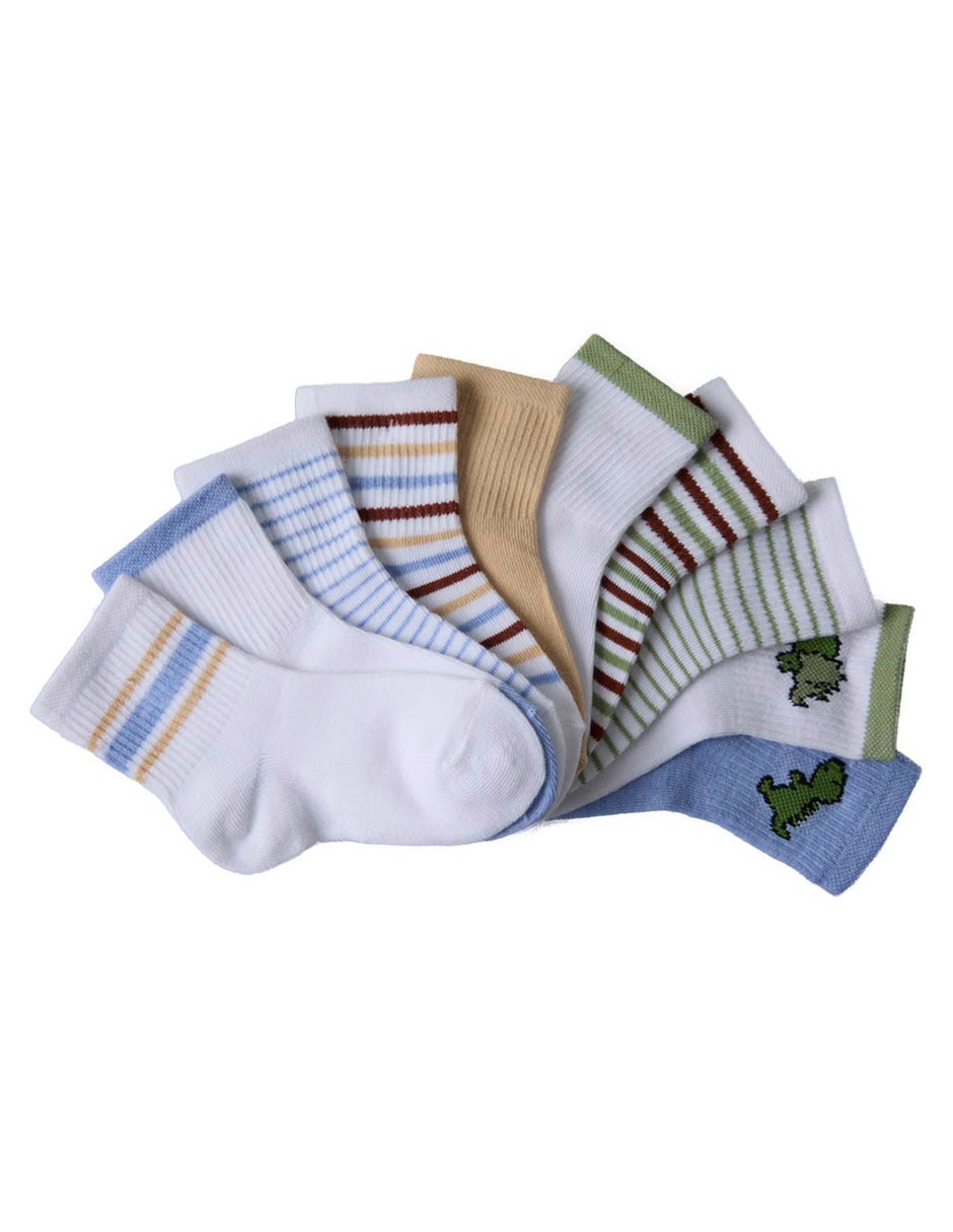 Set calcetín de algodón para bebé niño 8 pares Set calcetín de algodón para bebé niño 8 pares