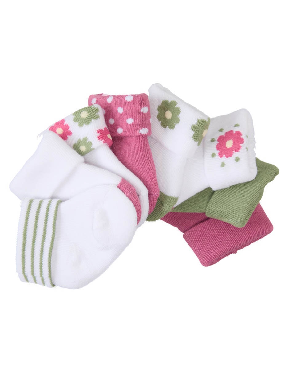 Set calcetín de algodón para bebé niña 8 pares Set calcetín de algodón para bebé niña 8 pares