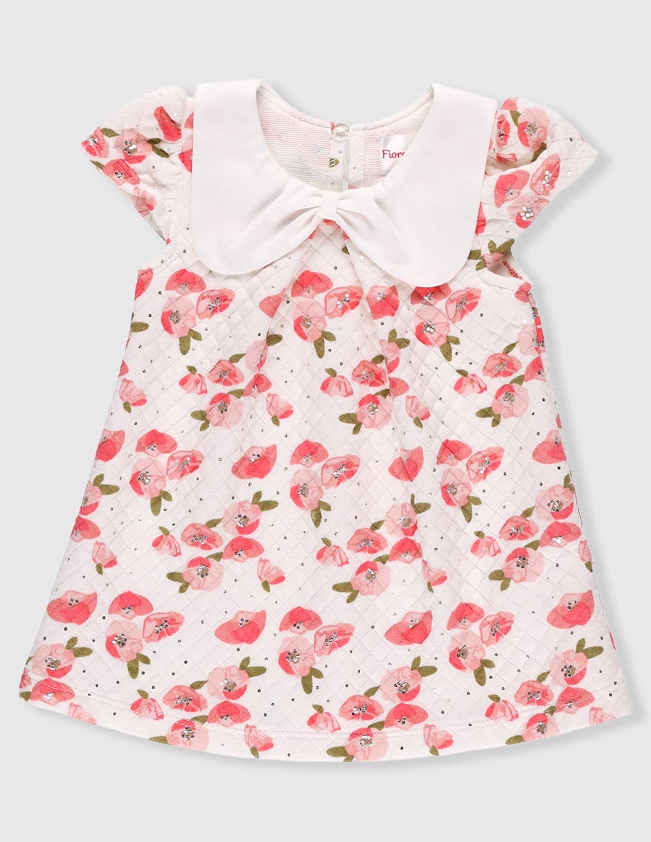 Vestido Fiorella manga cap para bebé niña