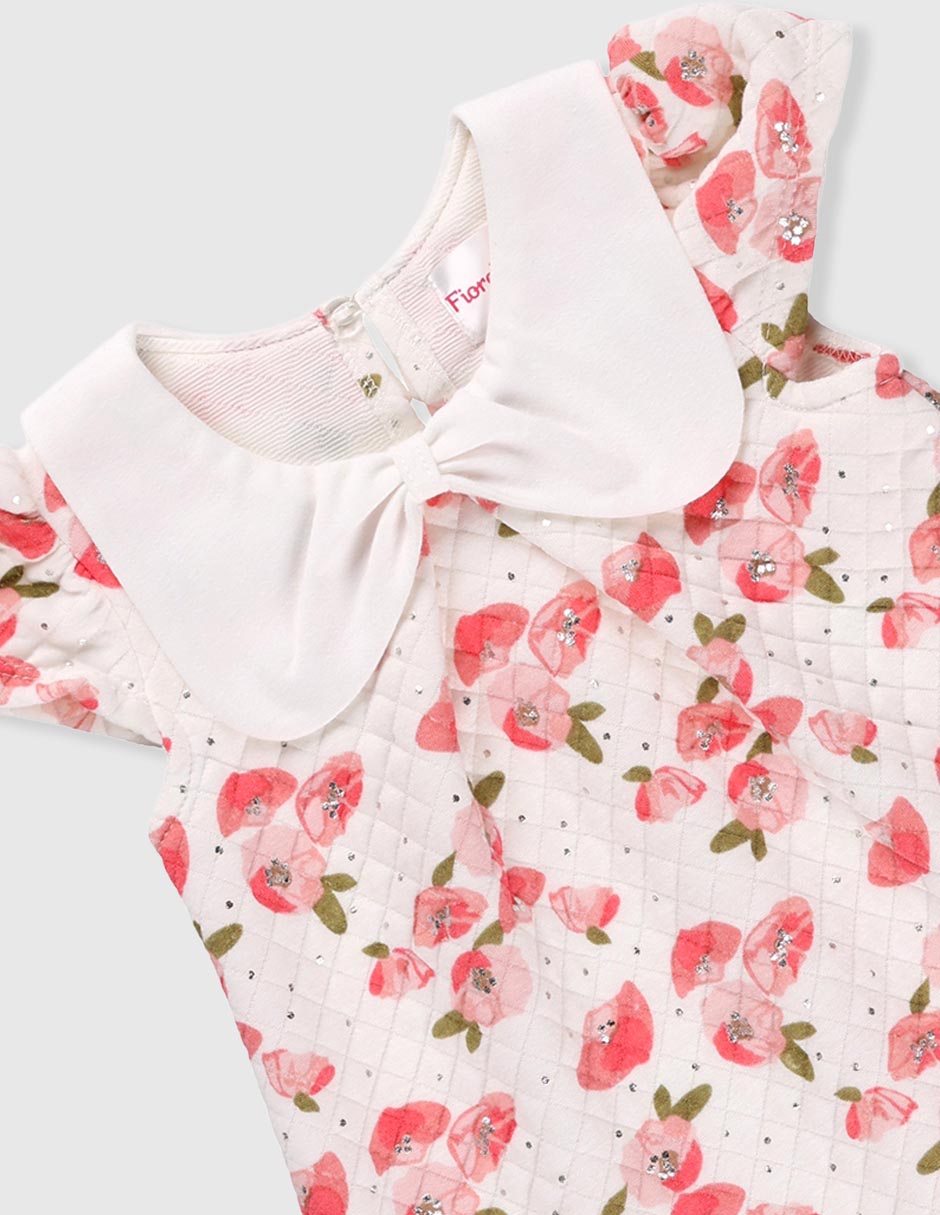 Vestido Fiorella manga cap para bebé niña