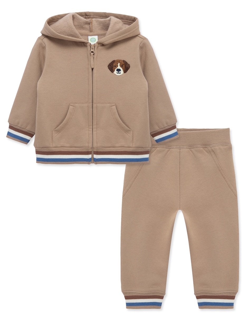 Conjunto pants chamarra de algodón para niño