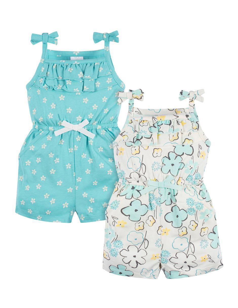 Set romper de algodón para bebé niña 1