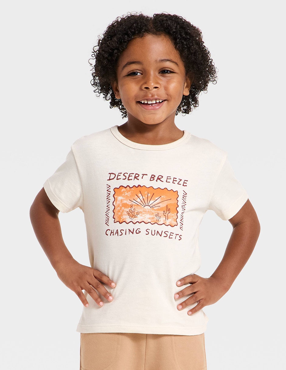 Playera manga corta para bebé niño Playera manga corta para bebé niño