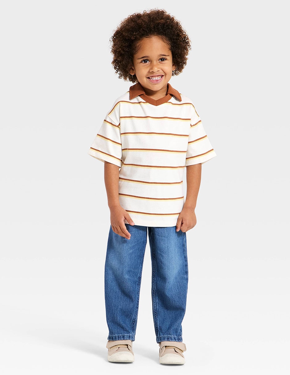 Playera tipo polo Cat & Jack de algodón para niño