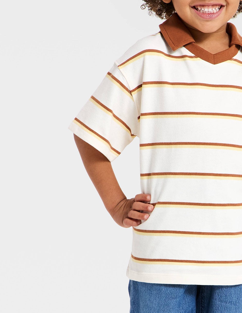 Playera tipo polo Cat & Jack de algodón para niño