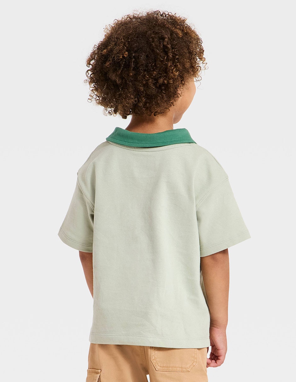 Playera tipo polo Cat & Jack de algodón para niño
