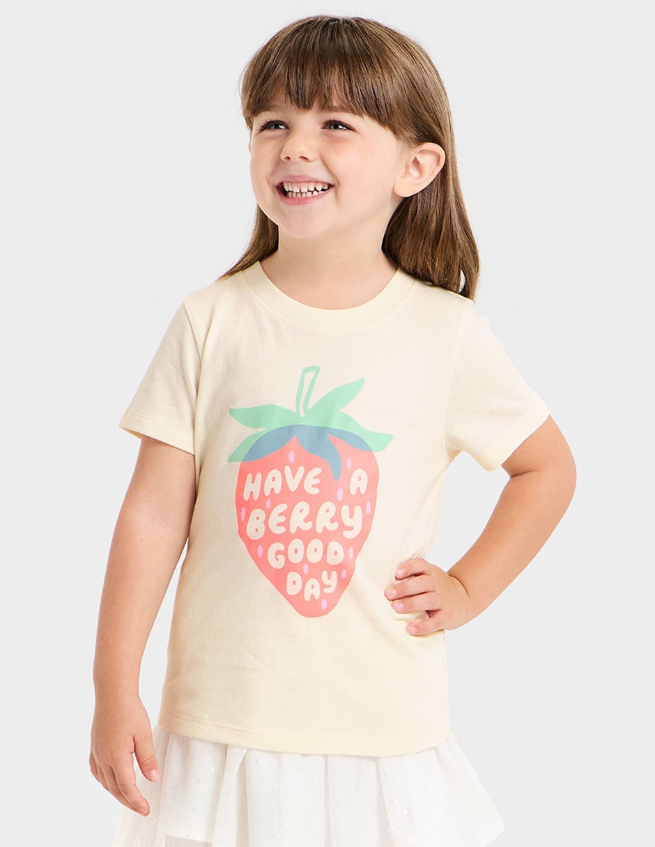 Playera manga corta para bebé niña