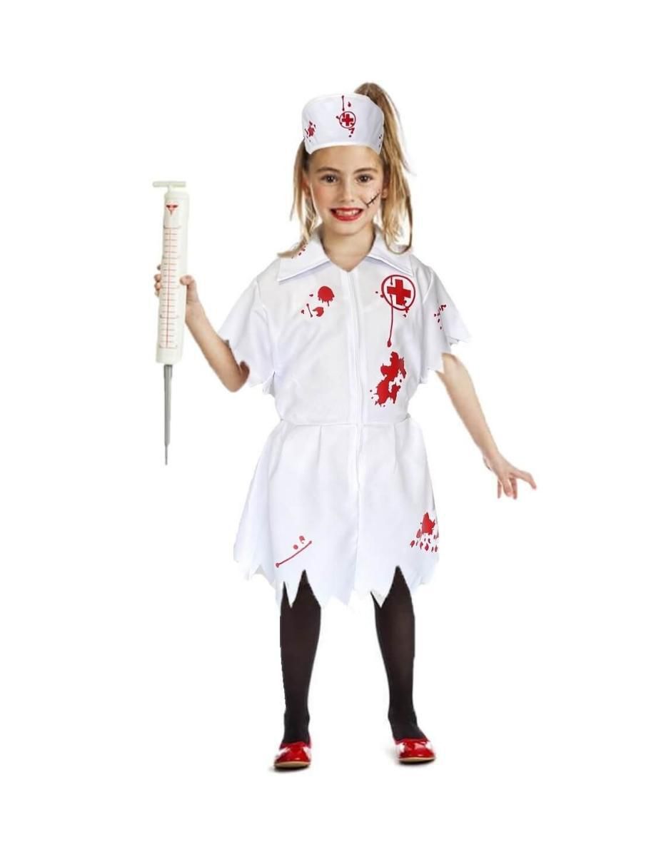 Disfraz Halloween Enfermera para niña Disfraz Halloween Enfermera para niña