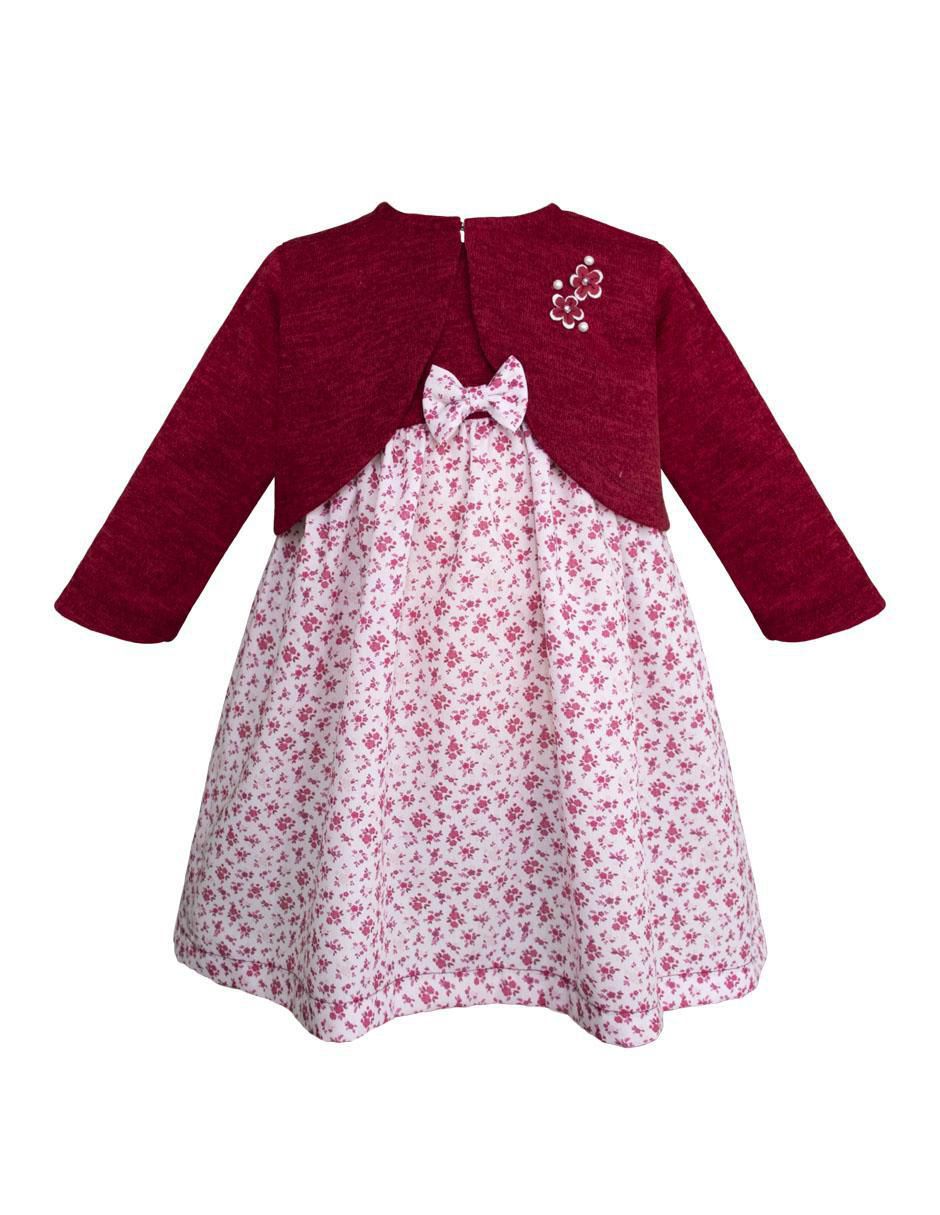 Vestido con suéter manga larga para bebé niña