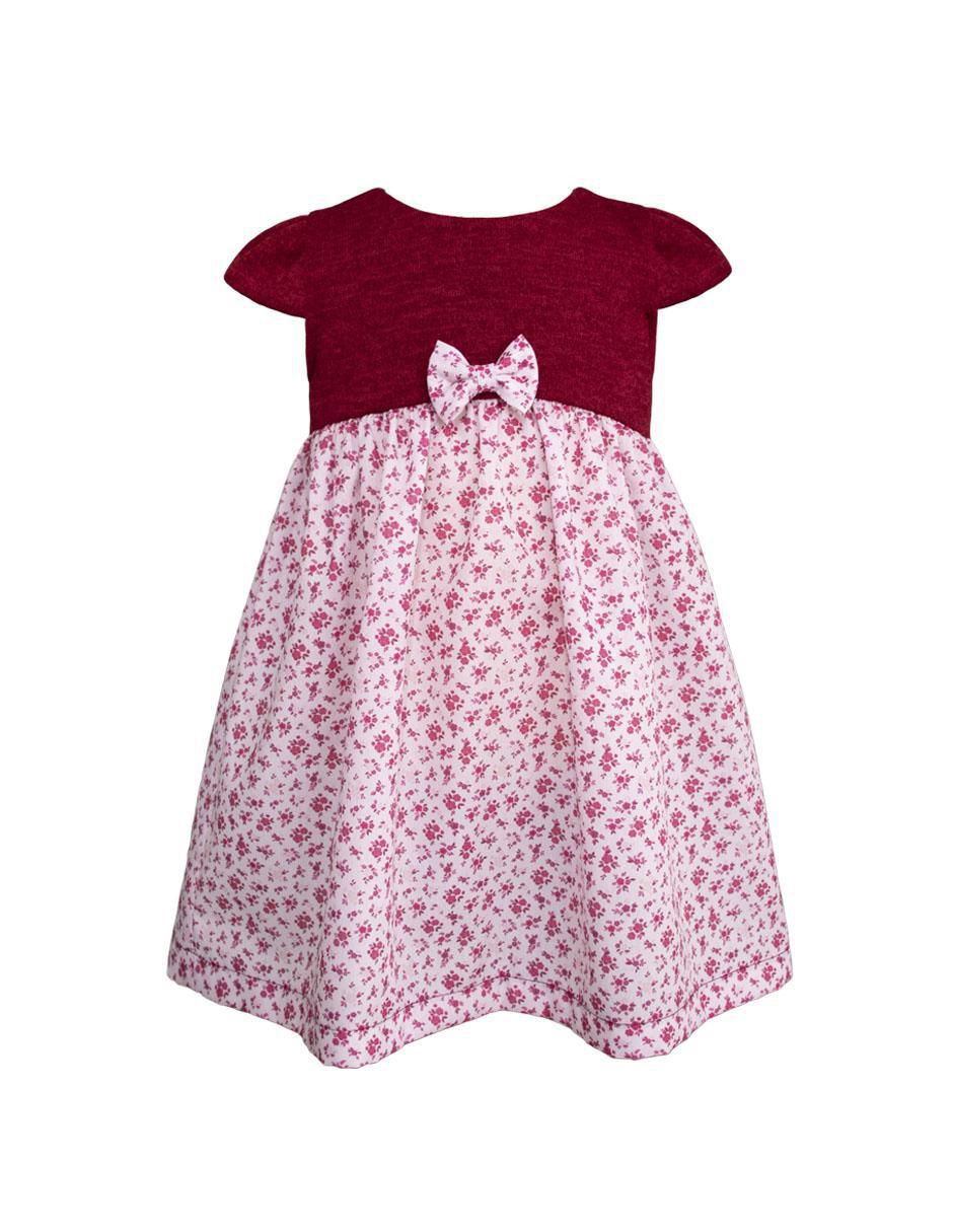 Vestido con suéter manga larga para bebé niña