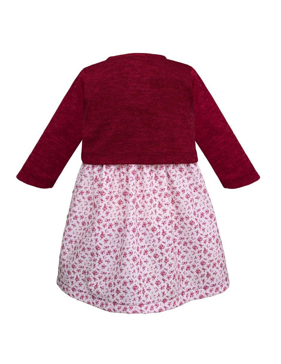 Vestido con suéter manga larga para bebé niña