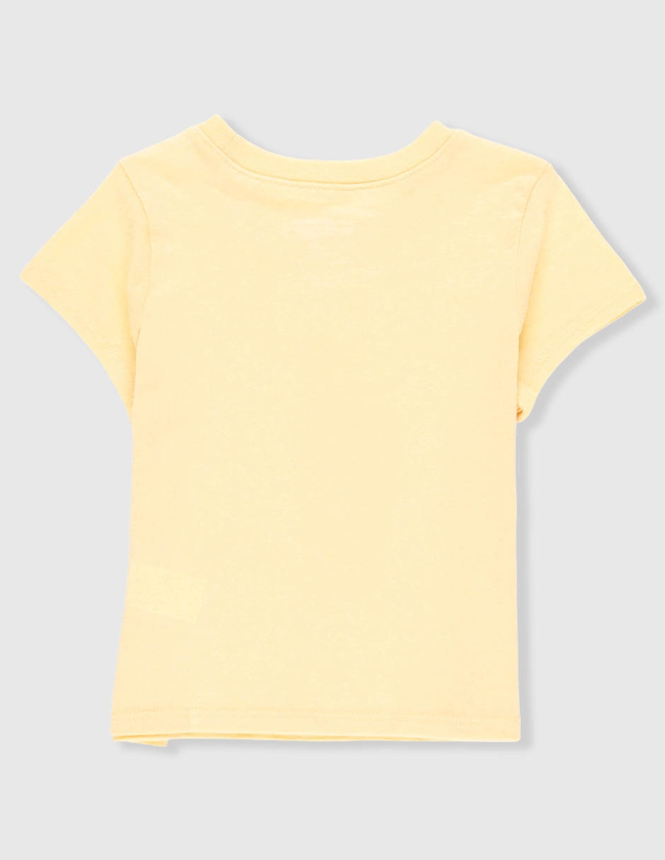 Playera manga regular para niña