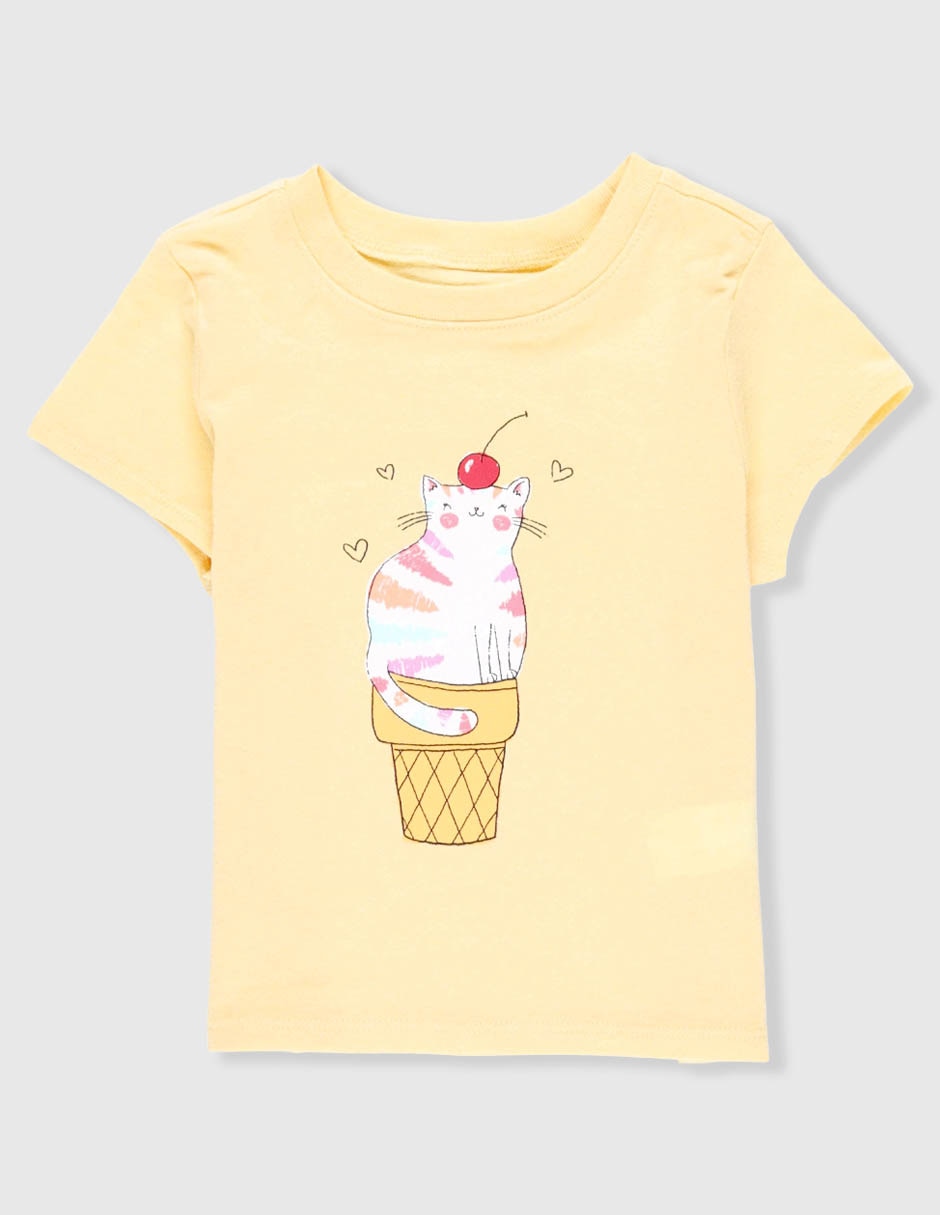 Playera The Children's Place manga regular para niña