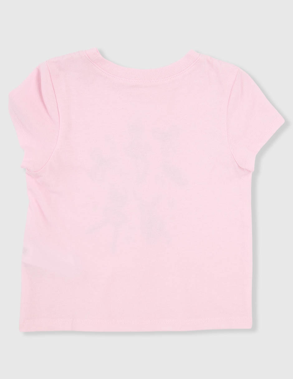Playera manga regular para niña