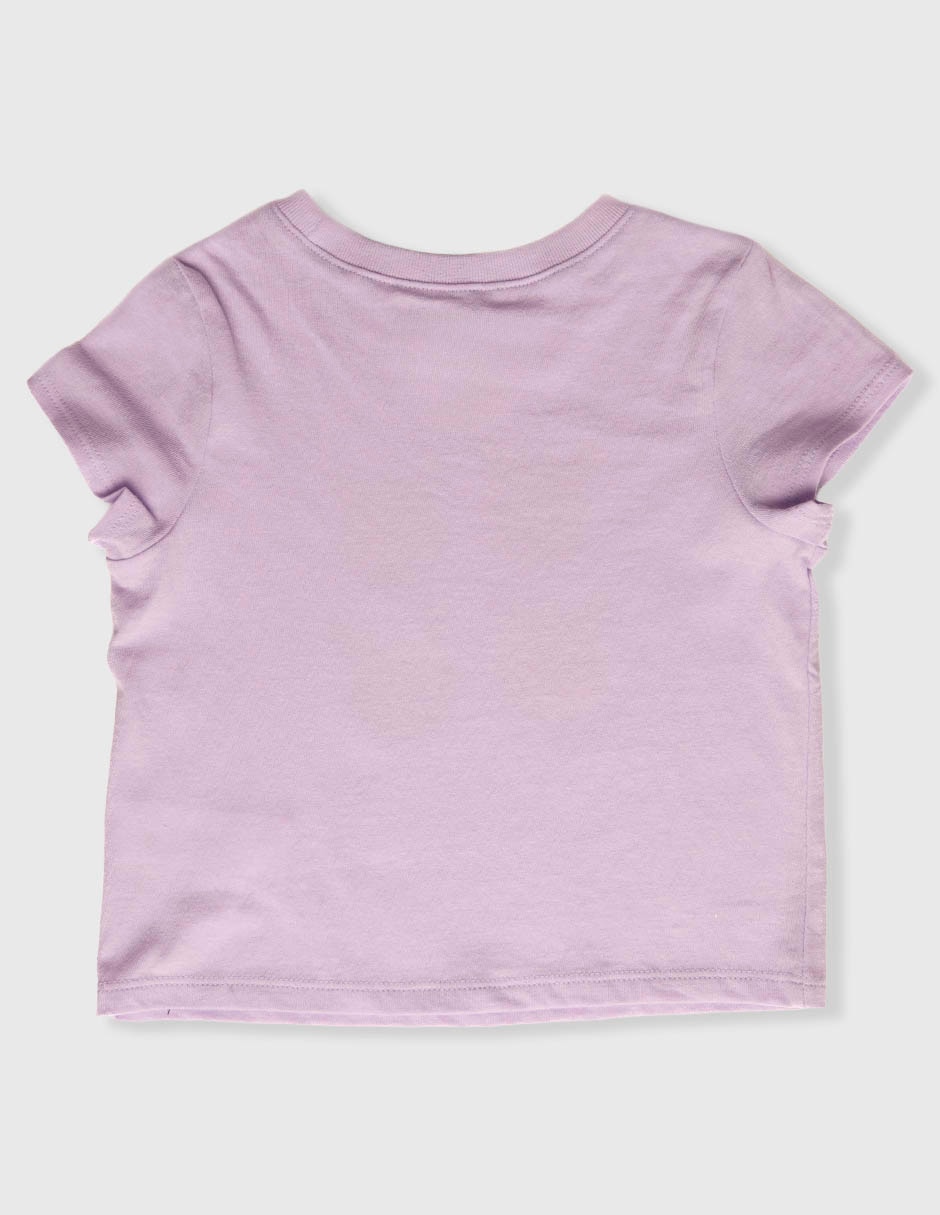 Playera manga regular para niña