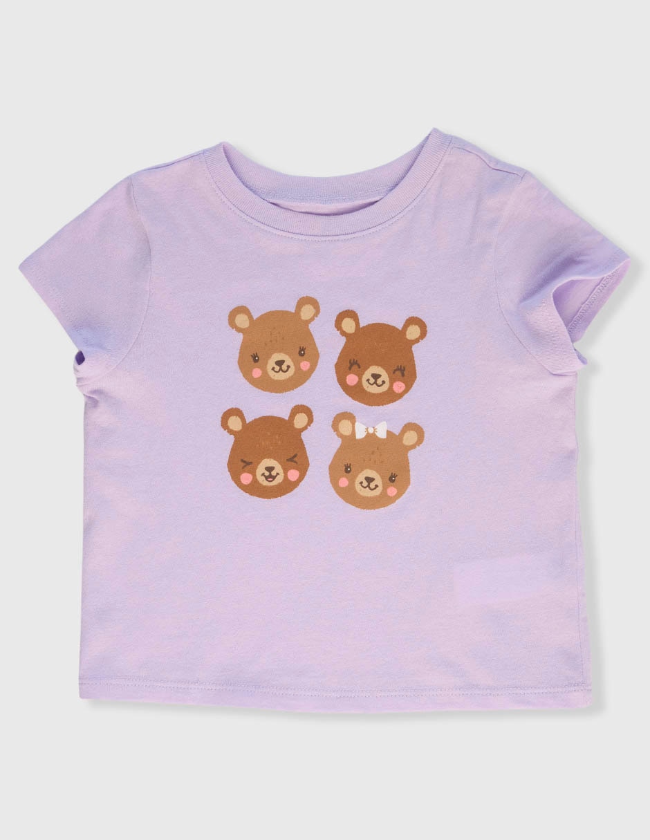 Playera manga regular para niña Playera manga regular para niña