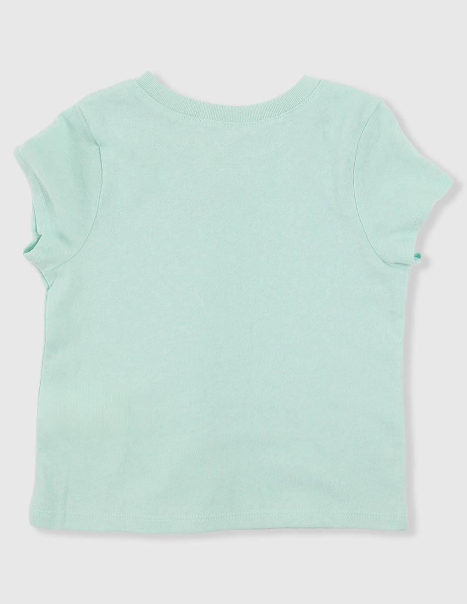 Playera manga regular para niña